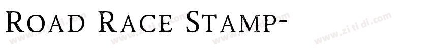 Road Race Stamp字体转换